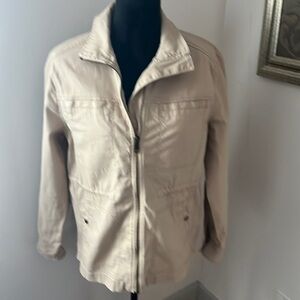 Old Navy light‎ tan zip up adjustable waist light jacket Sz S